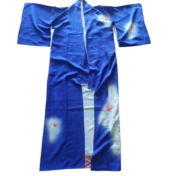 Vibrant Blue Women's Kimono - Picture 3 of 6